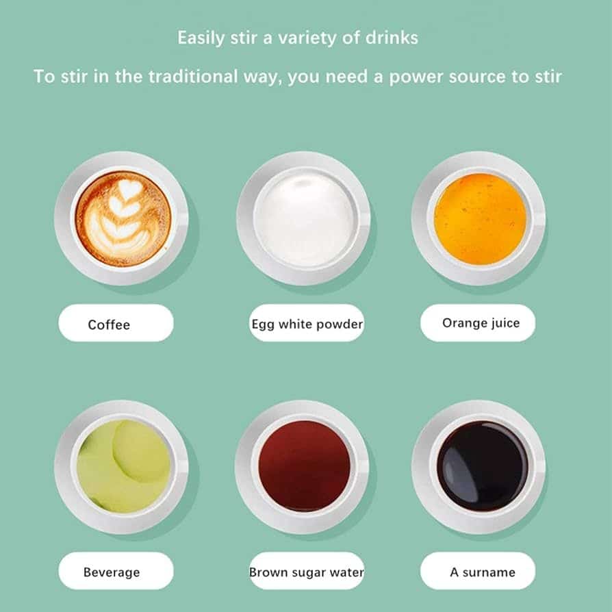 Rechargeable Stirring Mug Electric Mixing Cup for Protein Drinks Hot Chocolate Green