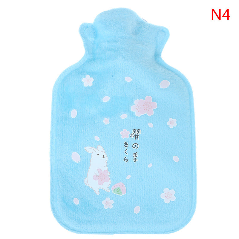 Hot Water Bottle Rubber Bag Cute Cartoon Warm Relaxing Safe Heat Cold Large