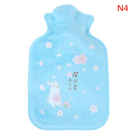 Hot Water Bottle Rubber Bag Cute Cartoon Warm Relaxing Safe Heat Cold Large