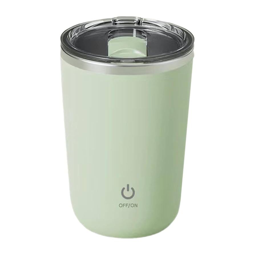 Rechargeable Stirring Mug Electric Mixing Cup for Protein Drinks Hot Chocolate Green