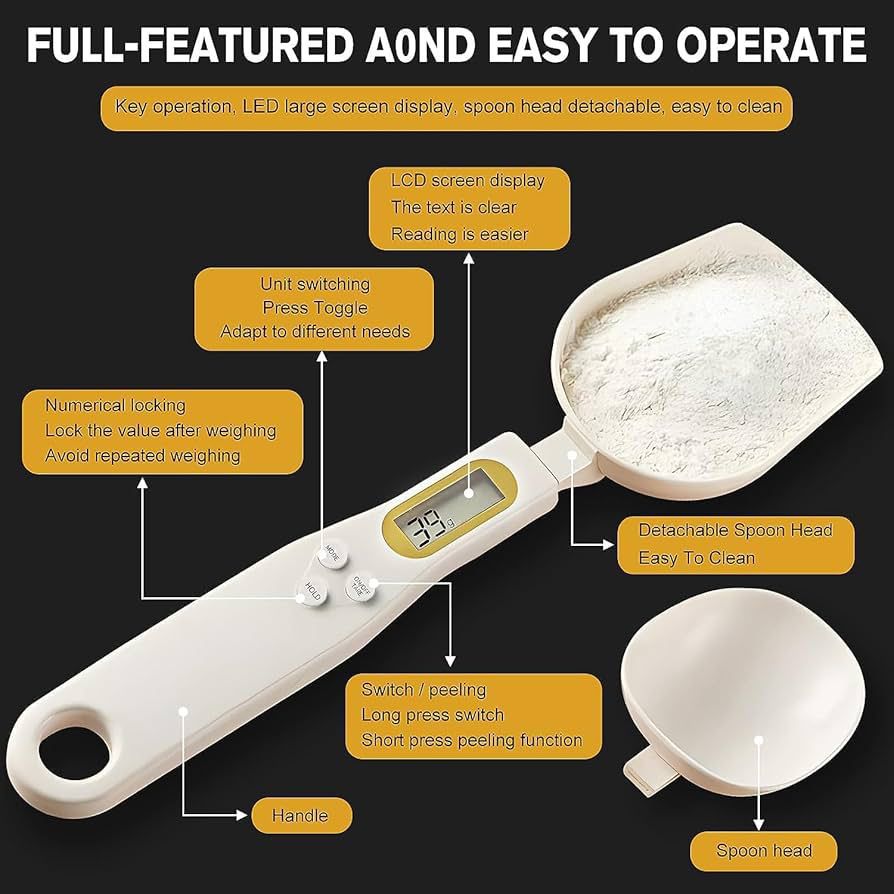 Digital Spoon Scale Electronic Measuring Spoon With Led Display